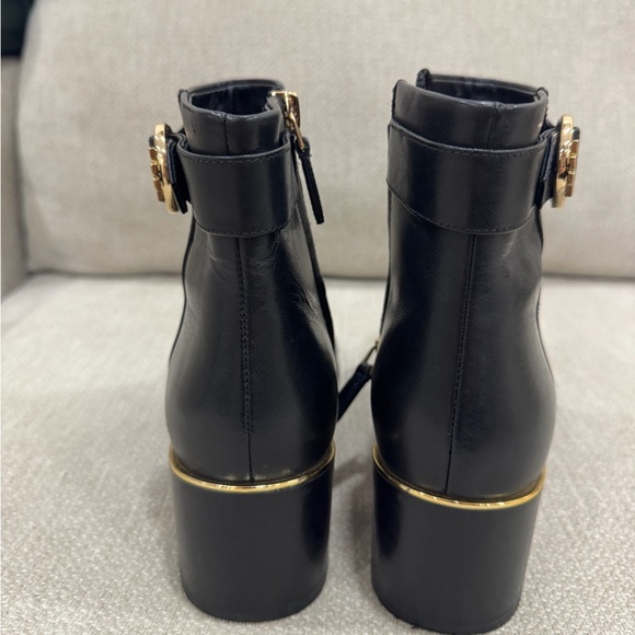 Tory Burch Sophia 60MM Black Leather Dress Booties Ankle Boots Womens Size 7 - Picture 4 of 9